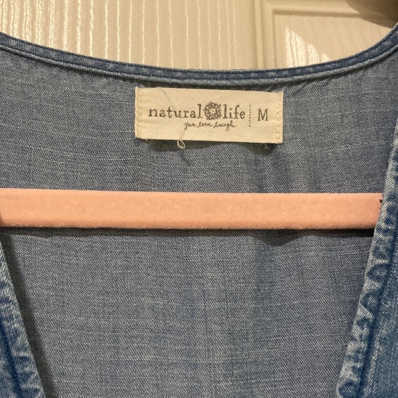 Natural Life Stella Denim Jean Blue Dress Sz Medium - Picture 3 of 4